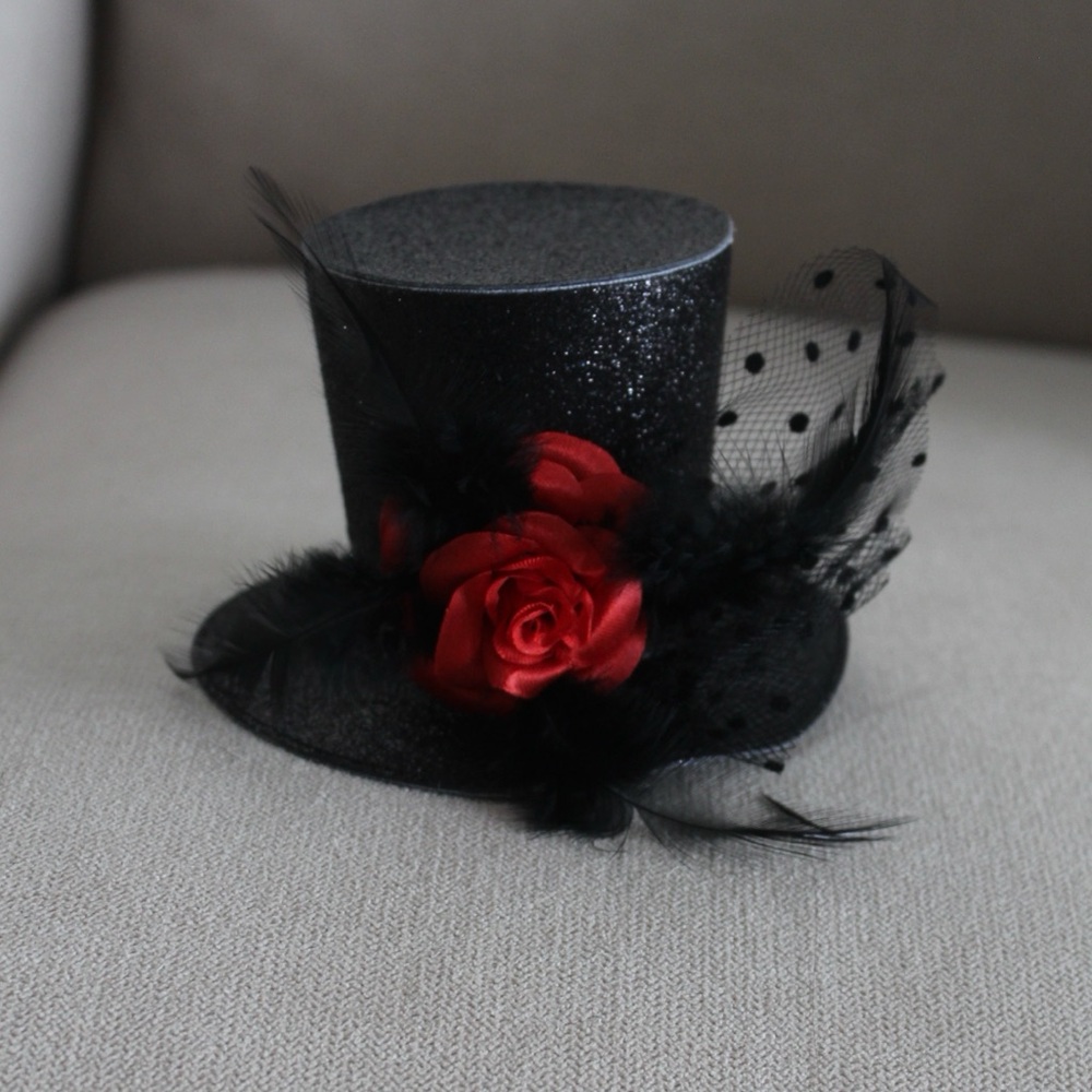 Leg Avenue Mini Top Hat with Rose